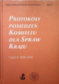 Protokoły posiedzeń komitetu dla spraw kraju Tom I