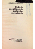 Badanie i projektowanie systemów zarządzania