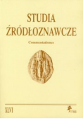 Studia źródłoznawcze Tom XLVI