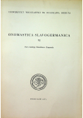 Onomastica slavogermanica VI