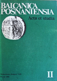 Balcanica Posnaniensia Acta et studia Tom II