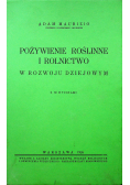 Pożywienie roślinne i rolnictwo w rozwoju dziejowym 1926 r