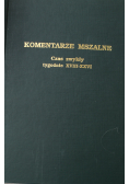 Komentarze mszalne Czas zwykły tygodnie XVIII-XXVI