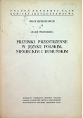Przyimki przestrzenne w języku polskim niemieckim i rumuńskim