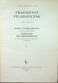 Fragmenty filozoficzne Seria trzecia
