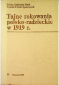 Tajne rokowania polsko - radzieckie w 1919 r