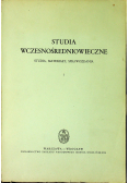 Studia wczesnośredniowieczne tom 1