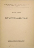 Dwa studia o Platonie