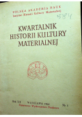 Kwartalnik historii kultury materialnej 4  numery