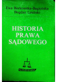Historia prawa sądowego zarys wykładu