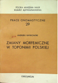 Zmiany morfemiczne w toponimii polskiej