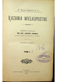 Kazania Wielkopostne 2 tomy 1902 r
