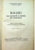 Nauki dla członków III Zakonu Św Franciszka Część II 1930 r.