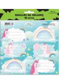 Naklejki na zeszyty - Jednorożec (12szt)