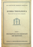 Summa Theologica Band 7 Erschaffung und Urzustand des Menschen 1941 r.