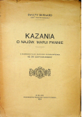 Kazania o najświętszej Maryji Pannie 1924 r.