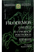 O muzyce O utworach poetyckich Epigramy