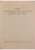 Spis fachowych pracowników służby zdrowia