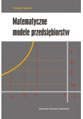 Matematyczne modele przedsiębiorstwa