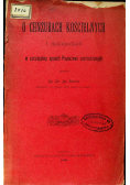 O cenzurach Kościelnych 1900 r