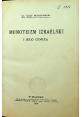 Monoteizm Izraelski i jego Geneza 1924 r