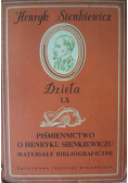 Piśmiennictwo o Henryku Sienkiewiczu