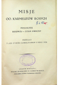 Misje OO. karmelitów Bosych 1937r.