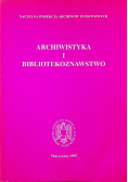 Archiwistyka i bibliotekoznawstwo