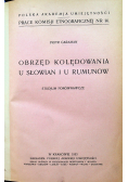 Obrzęd kolędowania u Słowian i u Rumunów 1933 r.