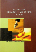 Rozprawy komisji językowej XXXIV