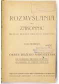 Rozmyślania dla zakonnic Tom I 1926 r.