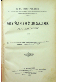Rozmyślania o życiu zakonnem dla zakonnic 1898r