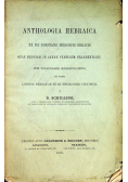Anthologia Hebraica 1889 r.