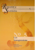 Romanica Silesiana. No 5: Les transgressions