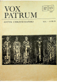 Vox Patrum Nr 12 i 13 Antyk Chrześcijański