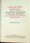 Collectio Rituum Continens Excerpta E Rituali Romano Ecclesiis Poloniae Adaptato Exsequiale