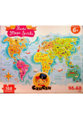Puzzle Mapa świata 168 elementów