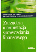 Zarządcza interpretacja sprawozdania finansowego