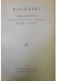 Roczniki Towarzystwa Przyjaciół Nauk na Śląsku Nr IV 1934 r