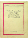 Protokoły posiedzeń Komisji Edukacji Narodowej 1786 - 1794