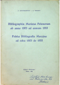 Polska bibliografia Maryjna od roku 1903 do 1955