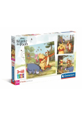 Puzzle 3x48 Super kolor Winnie the Pooh 25063