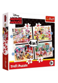 Puzzle 4w1 Minnie z przyjaciółmi