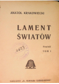 Lament światów Tom 1 1933 r.