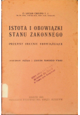 Istota i obowiązki stanu zakonnego, 1930 r.