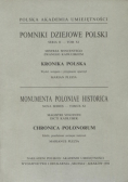 Pomniki dziejowe Polski Kronika Polski Seria II - Tom XI
