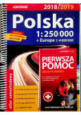 Atlas samochodowy Polska + Pierwsza pomoc