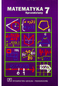 Matematyka Sprawdziany dla klasy siódmej