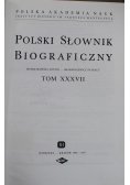 Polski słownik biograficzny Tom XXXVIII