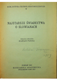 Najstarsze świadectwa o słowianach 1947 r